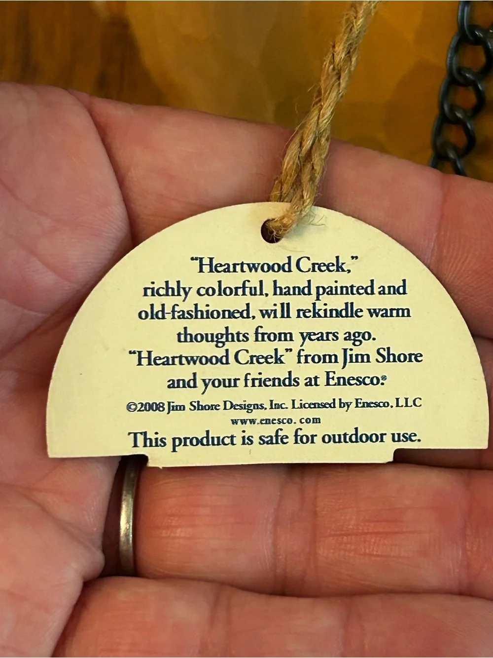 Jim Shore Enesco Heartwood Creek Orange Cat Hanging Birdhouse Decor Cottage Core